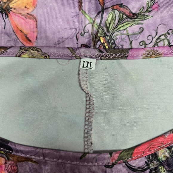 DRESSFO | Butterfly & Floral Print Blouse sz XL - Picture 5 of 5
